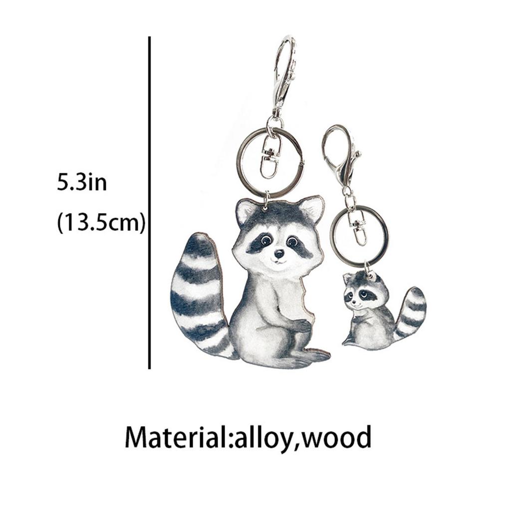 2 шт., подарочный брелок для пары, милый брелок с изображением животных, кота, енота, ежа, подарок на день Святого Валентина на Рождество, День матери