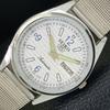 КЛАССИЧЕСКИЕ ВОССТАНОВЛЕННЫЕ МУЖСКИЕ АВТОМАТИЧЕСКИЕ ЧАСЫ SEIKO 5 ЯПОНИЯ С БЕЛЫМ ЦВЕТОМ ЦИФЕРБЛАТА a500160-2
