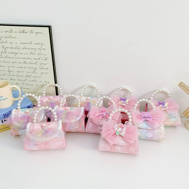 Delightful Princess Pearl Handbag With Colorful Characters For Young Children