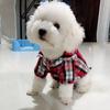 Plaid French Bulldog Puppy Cotton For Small Medium Dogs Cats Pets Supplies Dog Vest Dogs Shirt