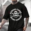 Men T-Shirt Gothic Skull Pattern - Y2K Street Motorcycle Cotton Men‘s T-Shirt O-neck Short Sleeve Fashion Hip Hop Tops Tee