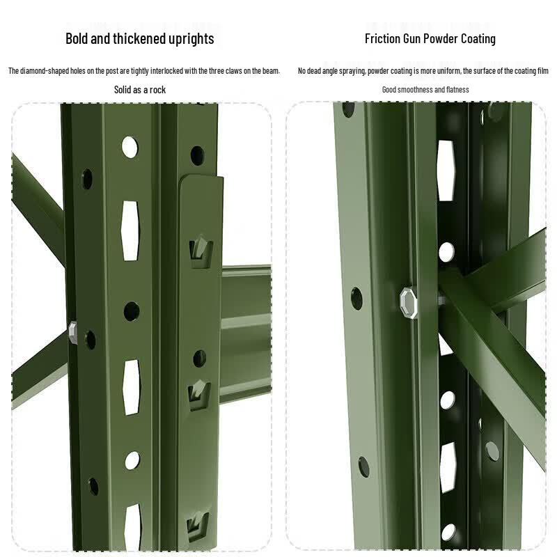 ShangXiong Heavy-Duty Mobile Storage Rack, Military Green