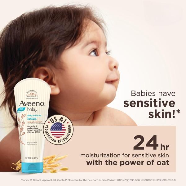 Aveeno Ежедневный увлажняющий лосьон для младенцев с нежной кожей | 227 г