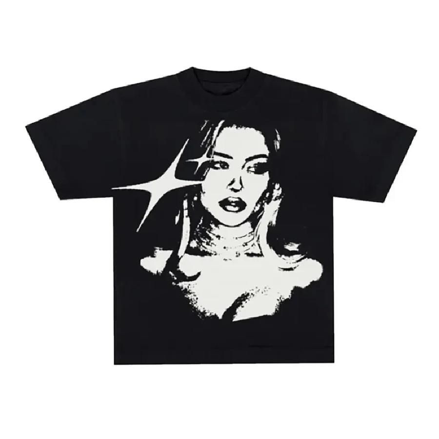 Unisex T-shirt Men Harajuku Hip Hop Graphic Print Punk Y2K Cotton T-shirt Grunge Gothic Streetwear Top Hip Hop Oversized Short Sleeve T-shirts
