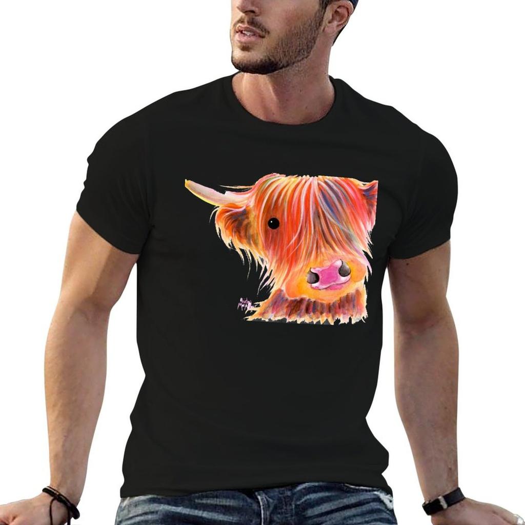 Scottish Highland Cow PRiNT SWEET SATSUMA by Shirley MacArthur TShirt essential t shirt TShirt