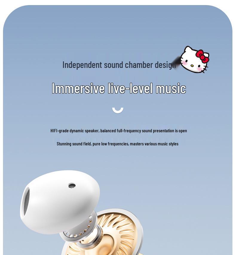 Sanrio H19 Hello Kitty Милые Беспроводные Bluetooth-Наушники - Идеальный Подарок для Студентов и на Вечеринки