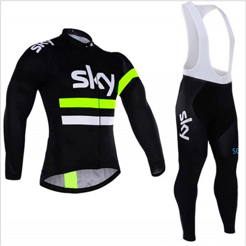 Men Women Cycling Jersey Set Long Sleeve Bib Shorts Breathable Moisture Wicking Mountain Road Bike