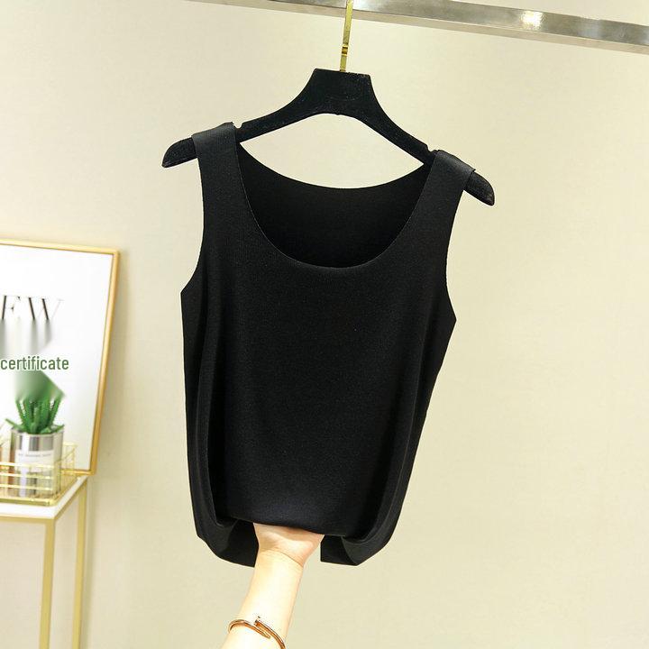 Женская бесшовная майка из модала - Весенне-летняя безрукавная базовая майка с круглым вырезом и универсальная верхняя одежда