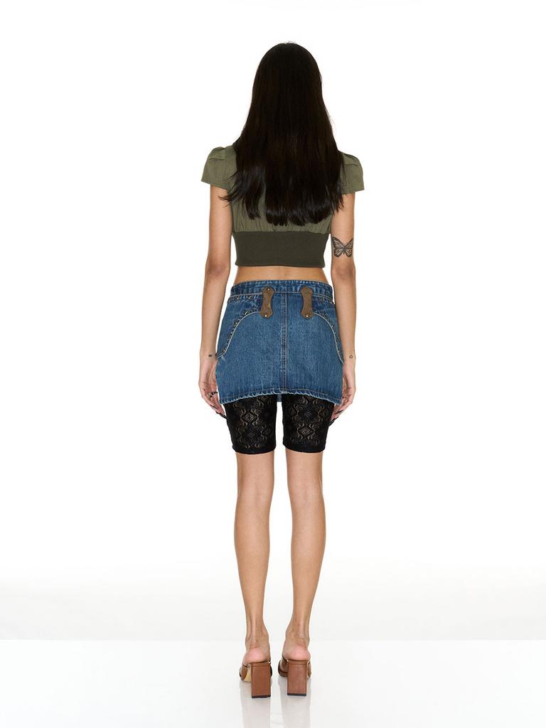 SETSETSET Leonie Cap Sleeve Blouse Khaki