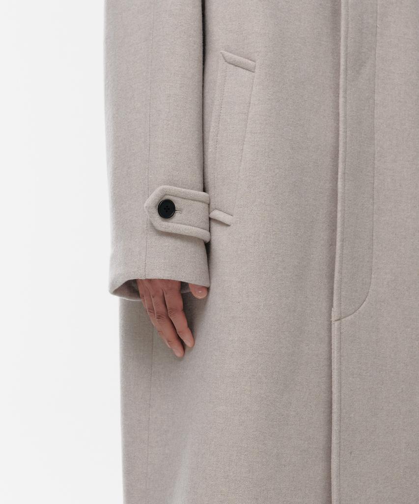 Musinsa Standard Cashmere Blend Oversized Balmacaan Coat [Oatmeal]