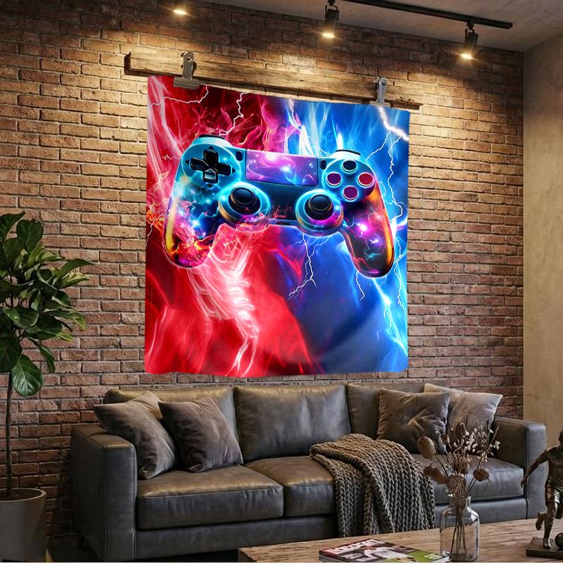 Galactic Gaming Game Controller Printed Tapestry, Wall Hanging,Livingroom, dormitory, Large Wall Decor, Fabric Decor Fan Birthday Gifts