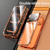 Для iPhone 17 16 15 14 13 12 11 Pro Max Plus Чехол 360° Полная Защита Металлический Магнитный со Стеклянным Защитным Экраном Защитная Крышка для Объектива