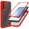 Case - BOOLING - for Samsung S21 FE - Red - 360° Protection - Anti-Scratch - Reinforced Edge