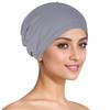 Muslim Turban Cap for Women Monochromatic Pullover Cap Hijab Hat Female Turban Fashion Accessories New