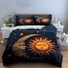 Sun and Moon Art Decor Set Bedding Set with 1 Duvet Cover 2 Pillowcases Single Double King Queen, Gift