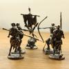 Copper Skeleton Legion Figurines Miniature Decoration Retro Metal Skull Soldier Army Model Statue Desk Ornament