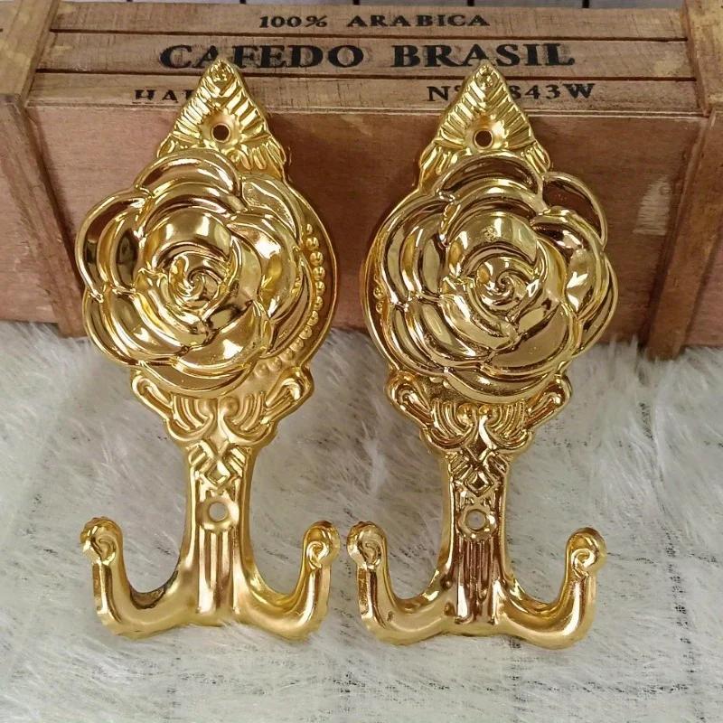 1Pair (С винтами) Европейский стиль крючки для штор украшения дома винтажные настенные подвесные для гостиной спальни одежда