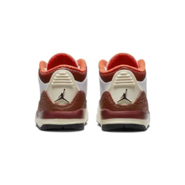 Кроссовки Air Jordan 3 Retro TD Mars Stone Baby White Black Team-Orange DV7026-108