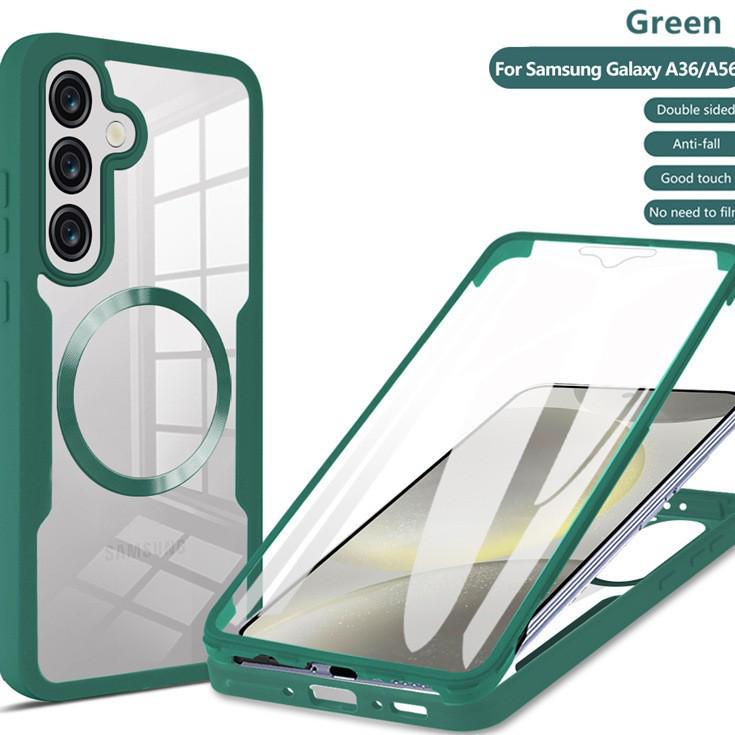 Прозрачный чехол с магнитной адсорбцией для Samsung S26/S25FE/S22/S24/S23 Ultra/A17/A16A - Полное покрытие