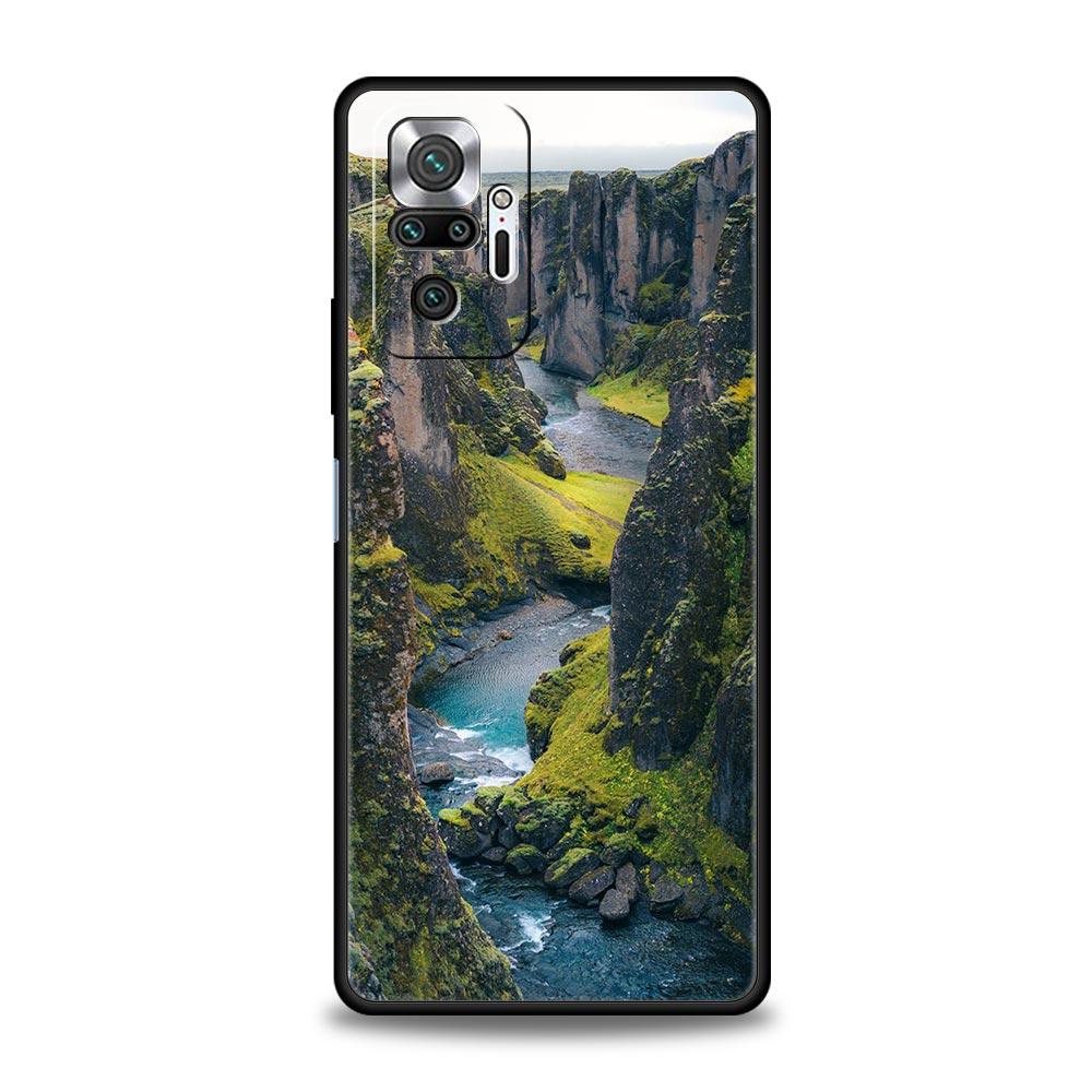 Waterfall Nature Trees Autumn Ship Phone Case For Xiaomi Redmi Note 12 11 10 Pro Plus 9S 9 8 7 9T 8T 9C 9A 5G K40 Gaming Cover