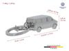 VW T5/T6 Bus Camper - Стильный 3D-брелок-подвеска с подвеской VW - Подарок для поклонников Volkswagen (Хромированная эмаль/серебро)