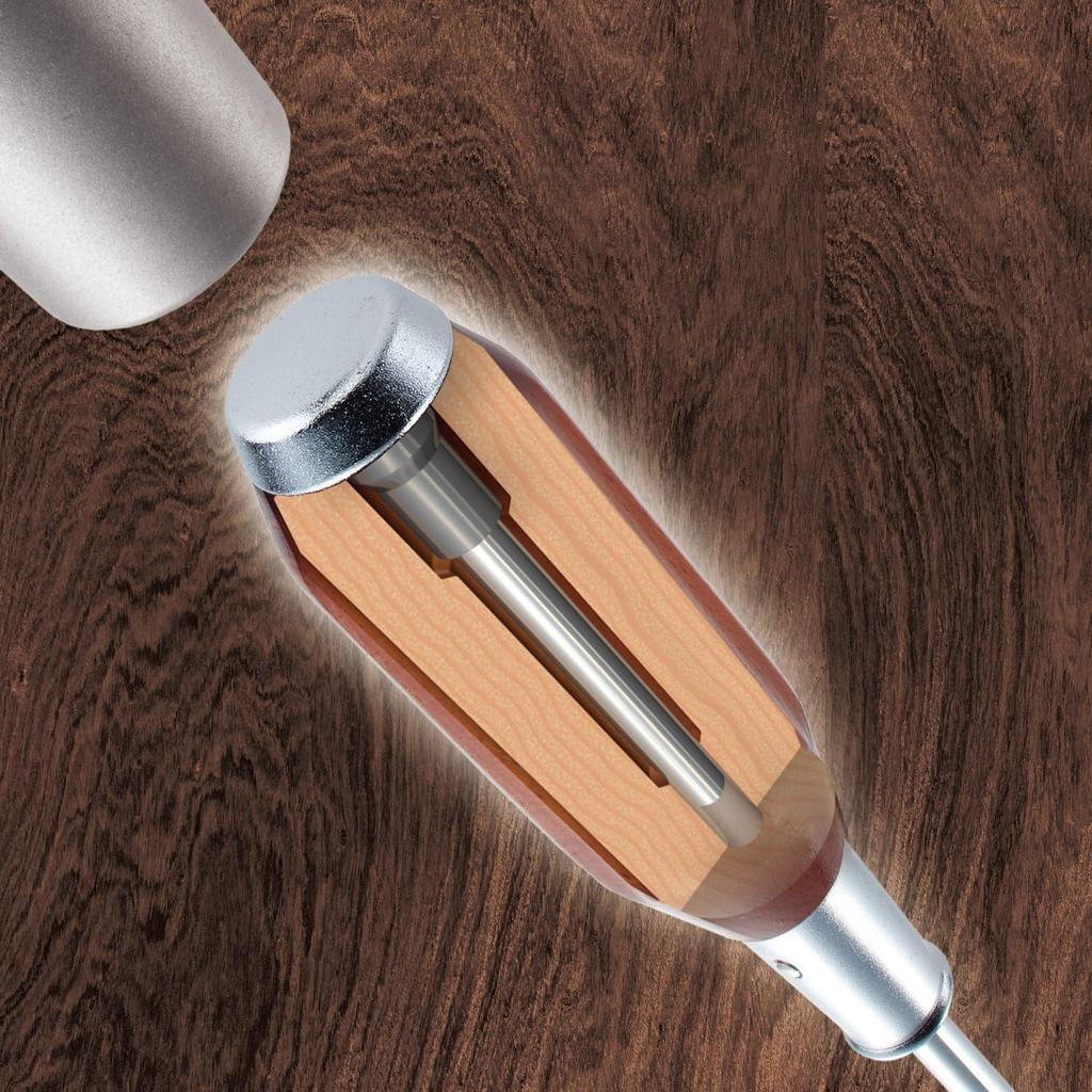 VESSEL Сверхпрочная проникающая отвертка с деревянной рукояткой -8 x 150 100