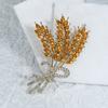 Diamond Inlaid Zircon Double C Brooch Fashion Small Fragrance Sweet Anti-glare Pin Brooch