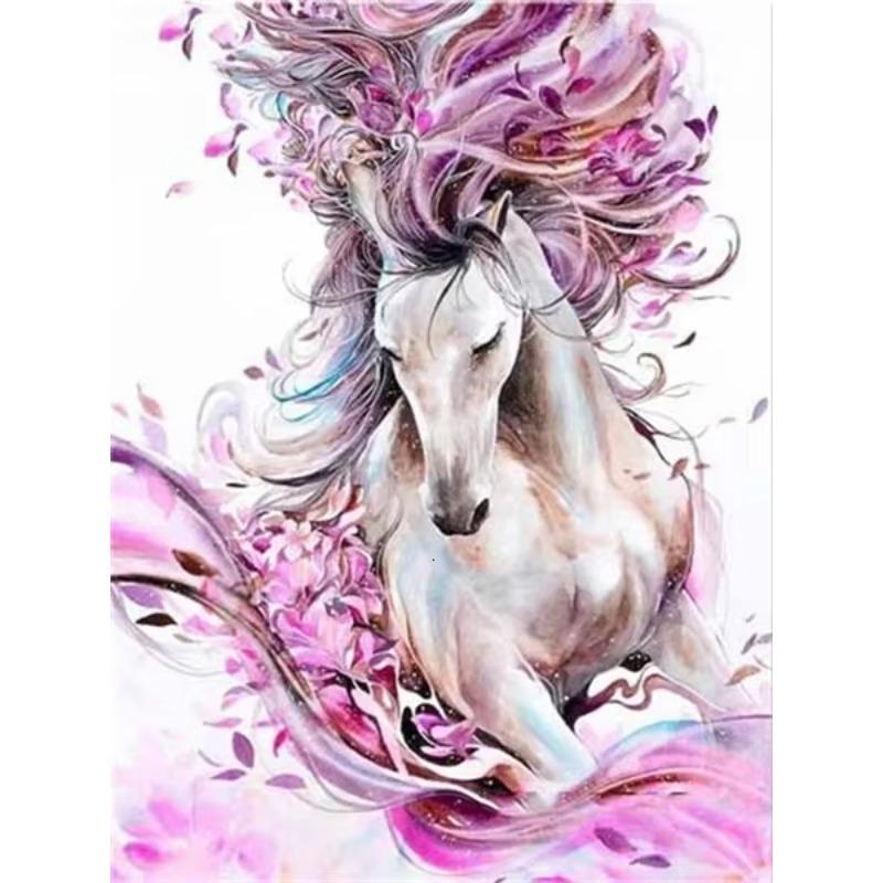 Modern Multicolored Animals Horse Canvas  Wall   Picture Poster and Print for Gallery Living Room Home Decor Cuadros