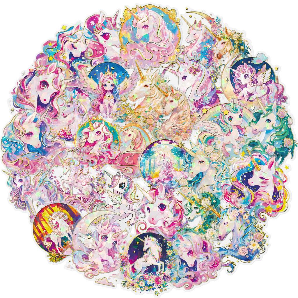 30-120 листов высококачественной серии Fairy Tale, прозрачной бронзирующей лазерной водонепроницаемой наклейки, декоративной наклейки для домашних животных