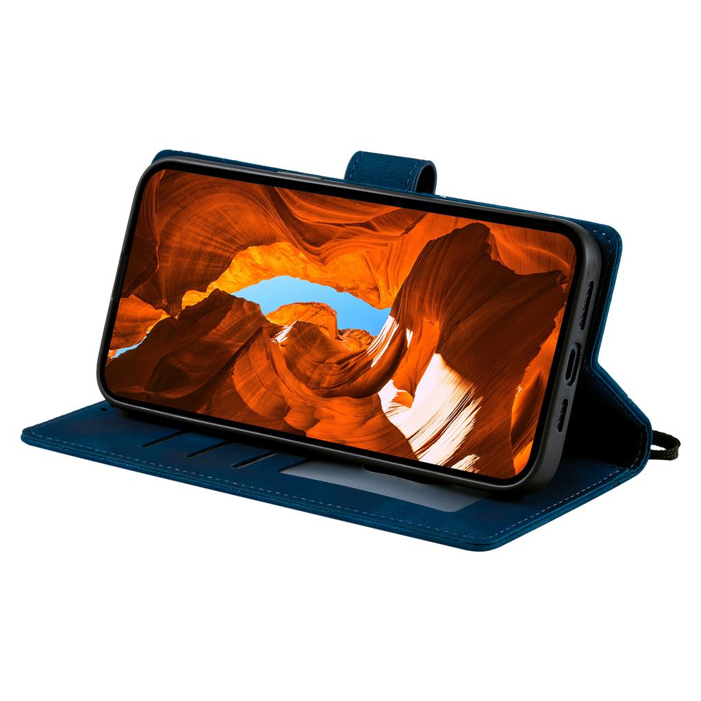 For Motorola Moto G86 5G Case Imprinted Totem Skin Feel Wallet Leather Phone Cover with Hand Strap