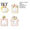 86 Type Socket Protective Covers 4Pcs Felt Switch Plate Cover, Cute Pony Light Sticker, Decorative Home Accents for Walls Self?Adhesive Protector,