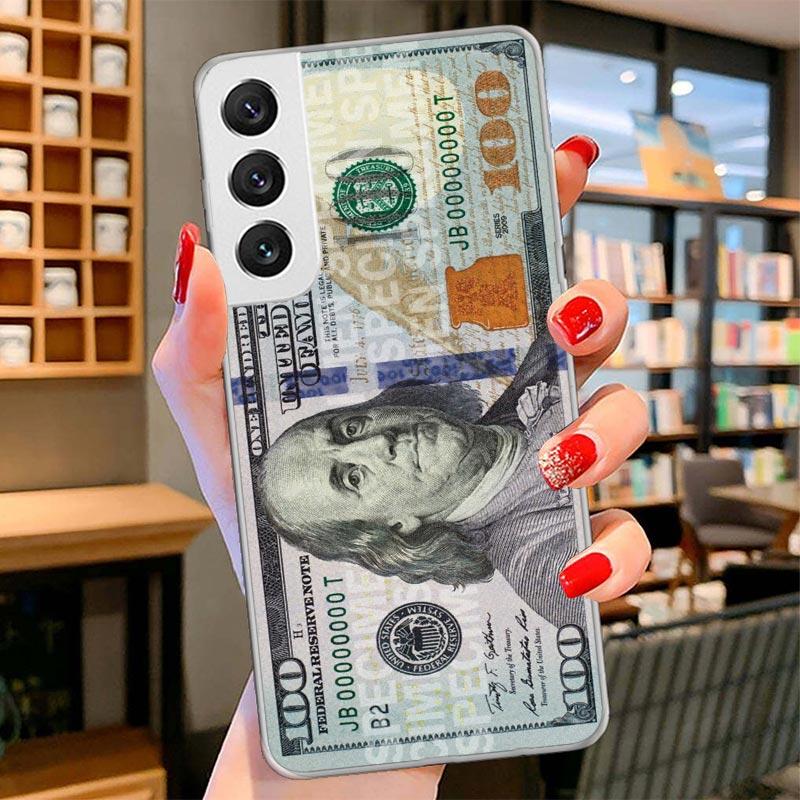 Чехол для телефона с дизайном банкноты Доллар Наличные Деньги Для Samsung Galaxy S26 S25 Edge S24 Ultra S23 S22 Plus S21 S20 FE Мягкий Футляр Оболочка