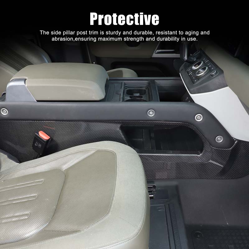 Carbon Fiber Car Centre Console Gear Shift Side Panel Decoration Cover for Land Rover Defender 90 110 2020-2025 Accessories NG6