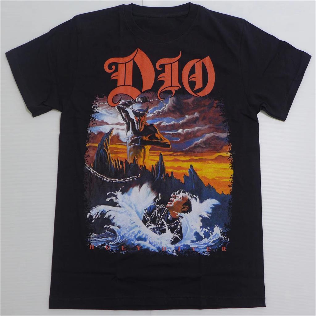 2026 Новая модель DIO Band Holy Diver Хэви-метал Импортная Рок-футболка Хлопковая с коротким рукавом Футболка Унисекс и Женская Летняя