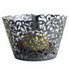50Pcs Paper Lace Cupcake Wrappers Hollow Cut Easy Assemble Non-Stick Muffin Baking Cups