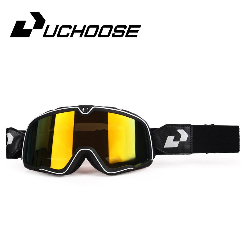 Винтажные очки для верховой езды, горнолыжные очки, солнцезащитные очки, очки для квадроциклов, нескользящий ремень, защита от ультрафиолета, для гонок в кафе и вертолетов, гонки на велосипедах, бесплатная доставка