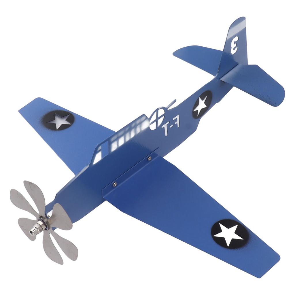 Airplane Weather Vane Iron Stainless Steel Outdoor Wind Spinner Windmill for Garden Patio Lawn Yard