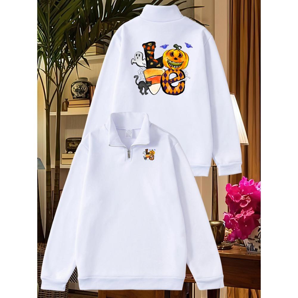 Мужской свитер с геометрическим принтом сердца LOVE, круглым вырезом и молнией на половину, свободный свитер, повседневный свитер Осень/Зима