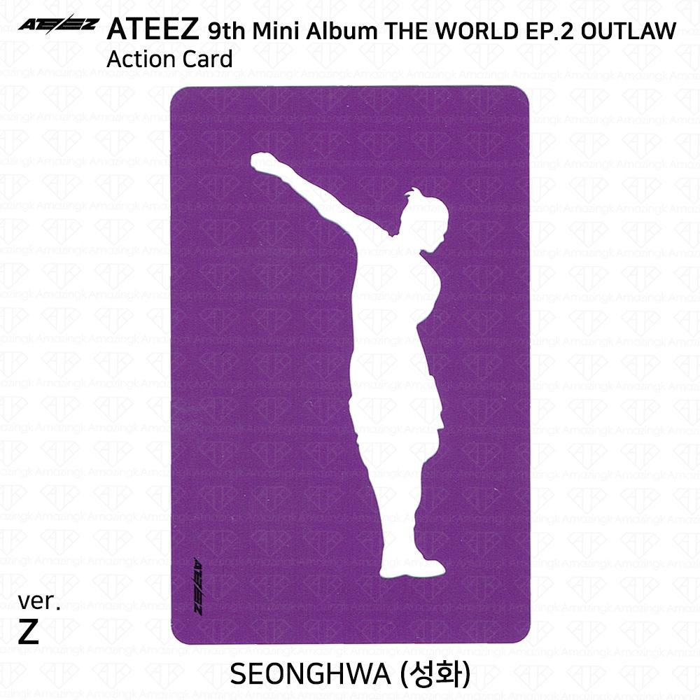 ATEEZ 9-й мини-альбом THE WORLD EP.2 OUTLAW Официальная карта действий Партнерская карта