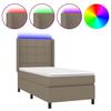 Maison Exclusive - Sommier à lattes de lit matelas et LED Taupe 90x200 cm Tissu