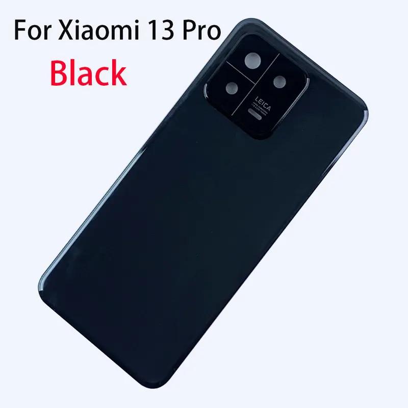 Крышка аккумуляторного отсека Mi13 из стекла для Xiaomi Mi 13 Pro, задняя крышка, задняя крышка аккумуляторного отсека с объективом камеры