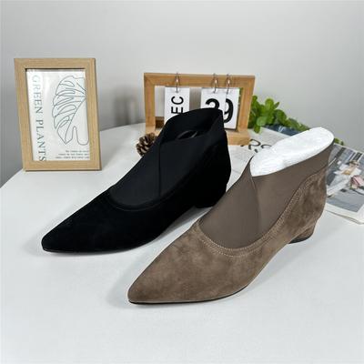 Модные женские кожаные ботинки Челси Пуанты Ботинки-Женские Роскошный Дизайнерский Острый 2025 Мода До щиколотки Осень Острый носок Лаконичный