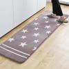 System K Kitchen Rug, 60x200cm, Flannel Rug, Antibacterial, Odor-Resistant, Dust Mite-Resistant, Washable, Non-Slip, Star Gray
