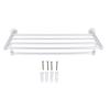 Aluminum Alloy Bathroom Towel Holder Wall Mounted 5 Bar Bath Towel Rack Storage Organizer Shelf