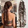 Омбре Текстурированный Дредокоса Хвост 24 Дюйма Скрученная Коса Парик Boho Женские Плетеные Парики для Женщин