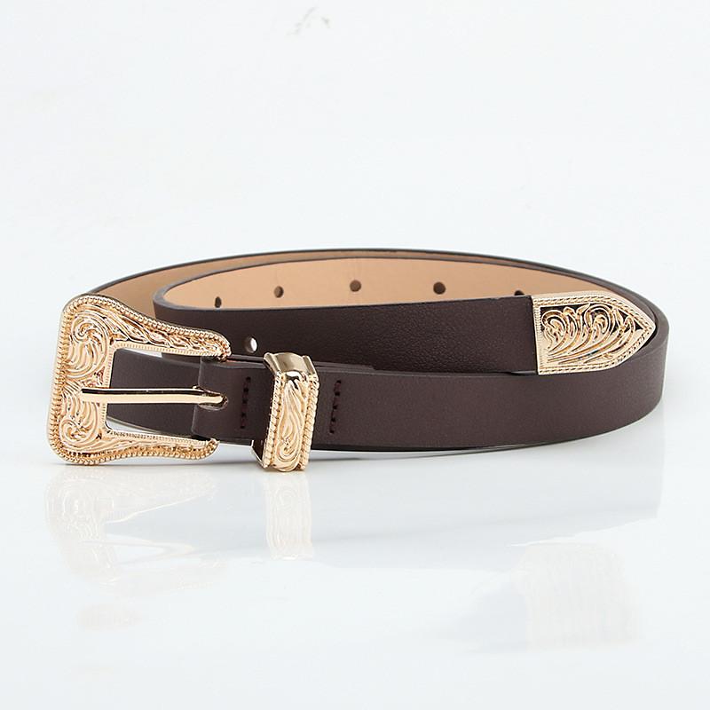 Womens Vintage Alloy Belt For Chic Office Look