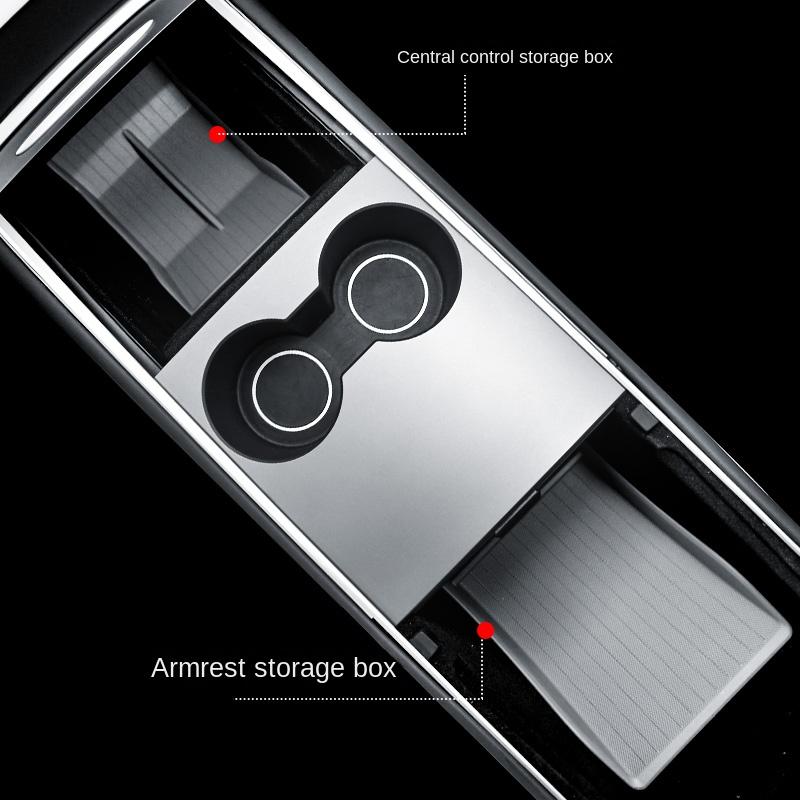 Для Tesla Model Y 3 2025 2025 2025 Центральная консольная коробка для хранения вещей Центральный подлокотник Органайзер Лоток для внутренних аксессуаров Органайзер