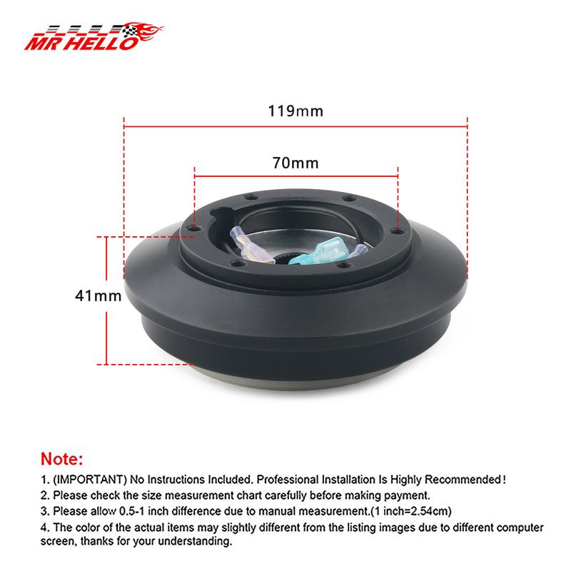 121H Steering Wheel Short Hub Adapter Kit 6-Hole Fits For Toyota Land Cruiser Supra Celica IS350 IS250 IS300 GS300 350 400 430