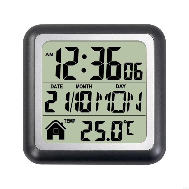 62KD Large Screen Digital Clock For Bathroom Shower Waterproof Temperature Display