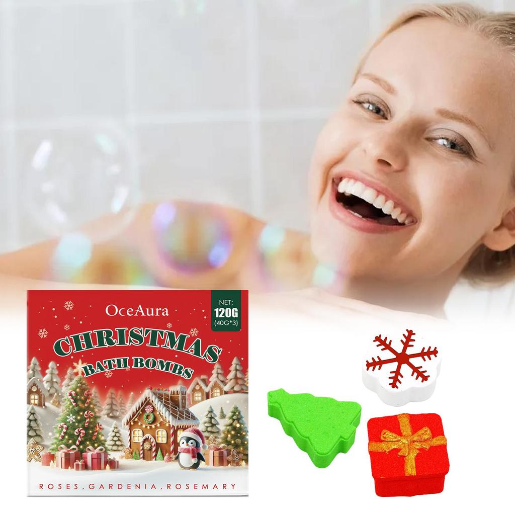 Christmas Lavender Bath Ball Stress Relief Rich Bubble Long Lasting Fragrances Deeply Moisturizing Colorful SPA Gifts Bath Bombs